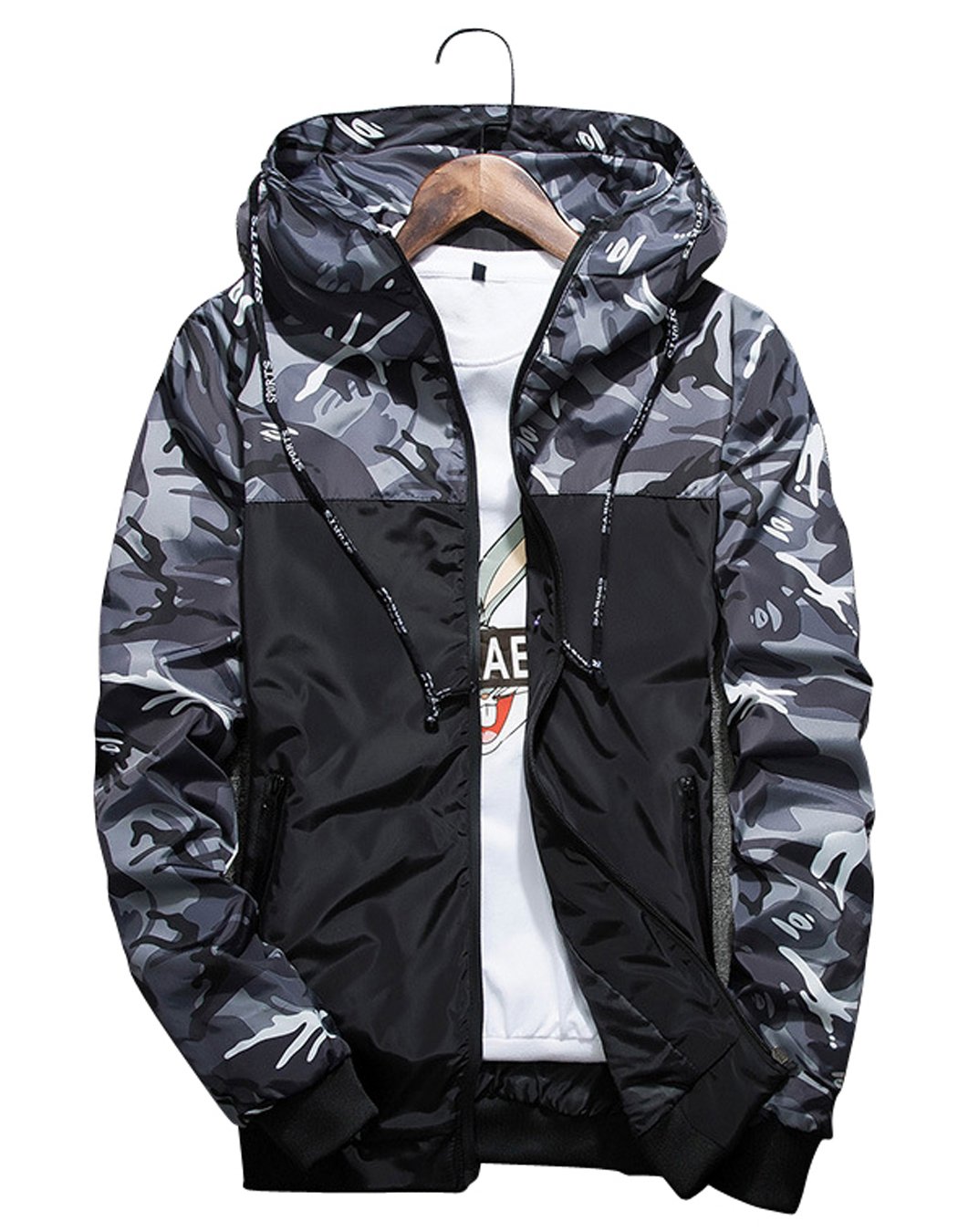 hooded windproof jacket