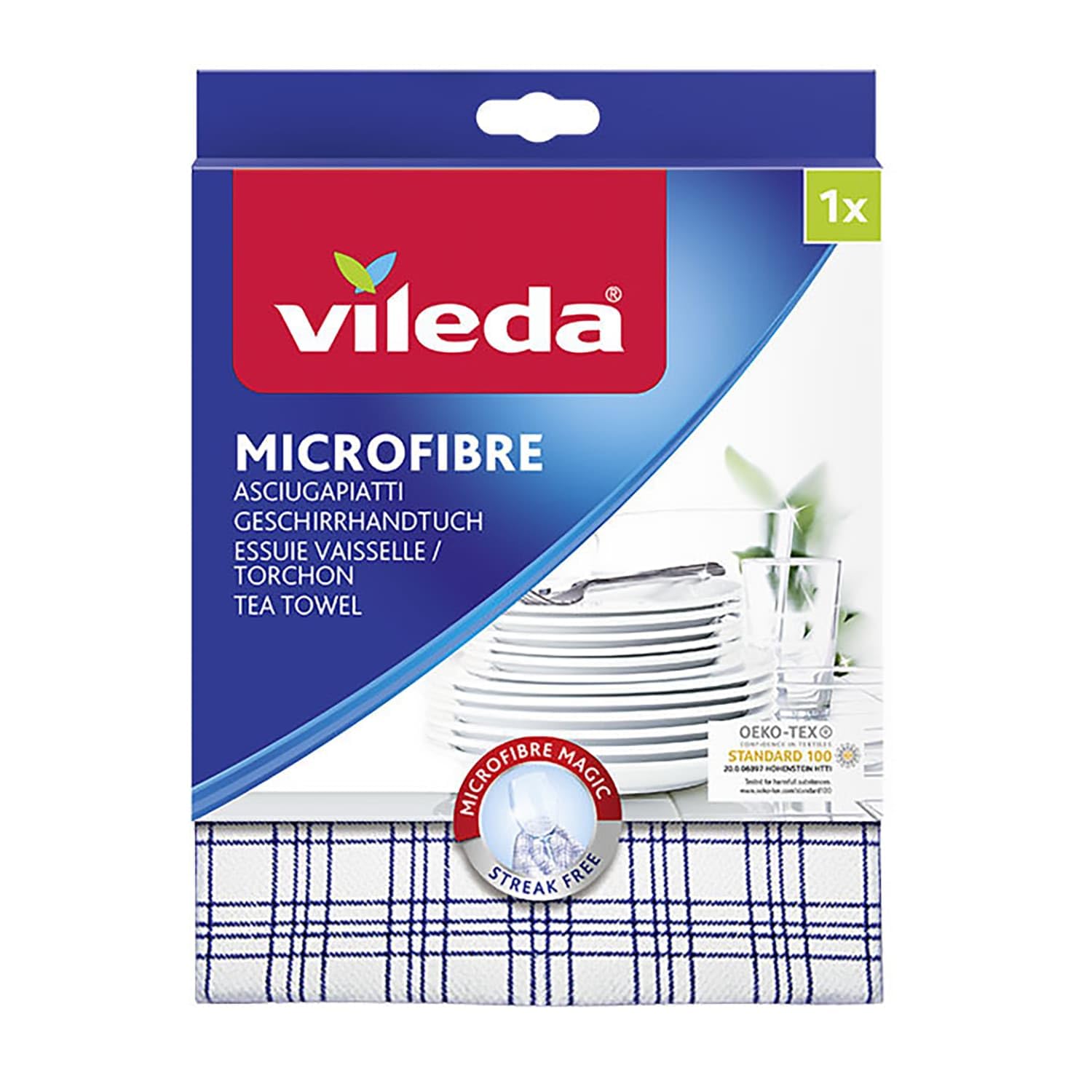 Vileda Microfibre Dishcloth with 2-in-1 Function (Assorted Colour)