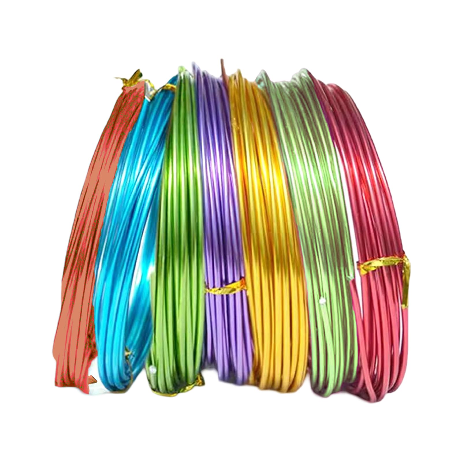 7 Colors Aluminum Craft Wire, 1MM Multi Colored Alumina Round Wire Craft Wire Flexible Metal Wire for Jewellery Making, Floral Making, Wrapping and DIY Crafts