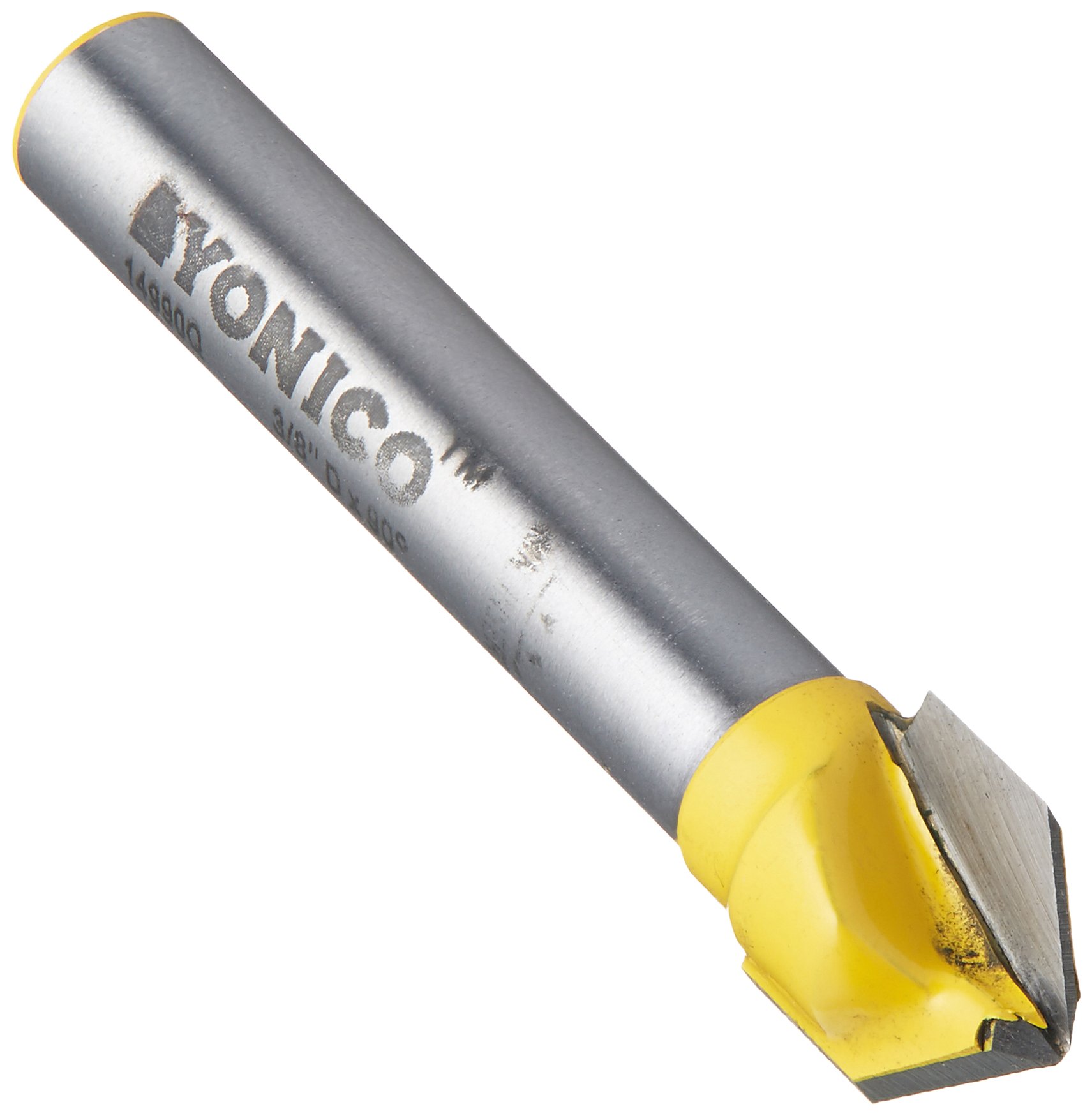 Yonico 14990q 90 Degree X 3/8-Inch Diameter V Groove Router Bit 1/4-Inch Shank