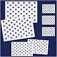 Whaline 7 Pieces American Flag 50 Stars Stencil Template for Painting on Wood, Fabric, Paper, Airbrush, Walls Art, 2 Large, 2 Medium and 3 Small for Flag Day, Independence Day