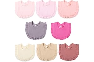 MUSBUY Baby Bibs Muslin Drool Teething Drooling Bibs for Baby Girl Boy Muslin Cotton