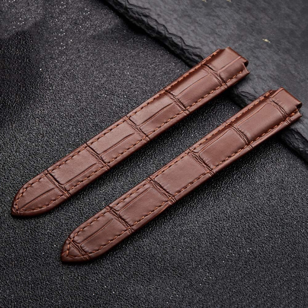 Keai Men and women universal with butterfly buckle calf skin strap suitable for Cartier watch leather strap