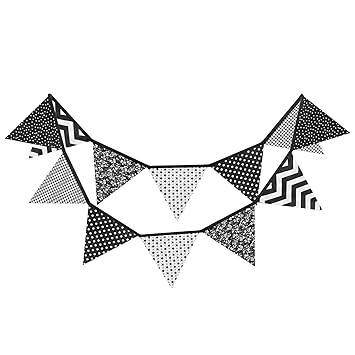 Starvast Fabric Bunting Banner 12 Flags Double Sided Flags