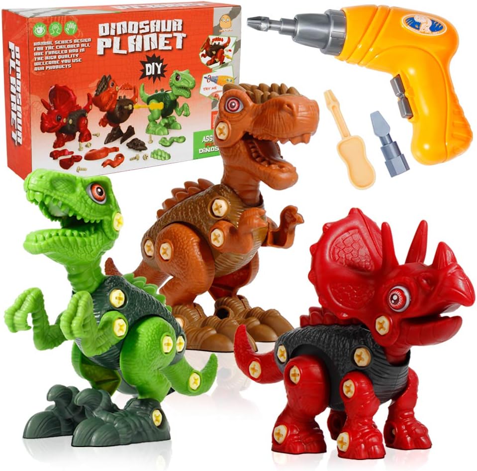 Mini Tudou Take Apart Dinosaur Toys for Kids, Dino Building Learning