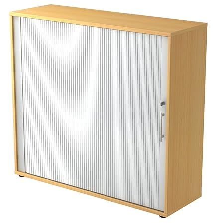 Hammerbacher Rollladenschrank 1733S 3OH RE Buche/silber