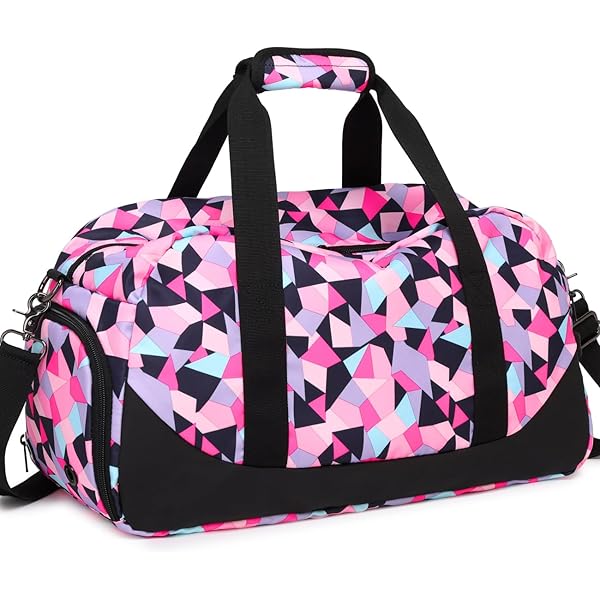 Bolsa De Viaje Negra Con Bolsillo Húmedo, Bolsa De Lona De Gran
