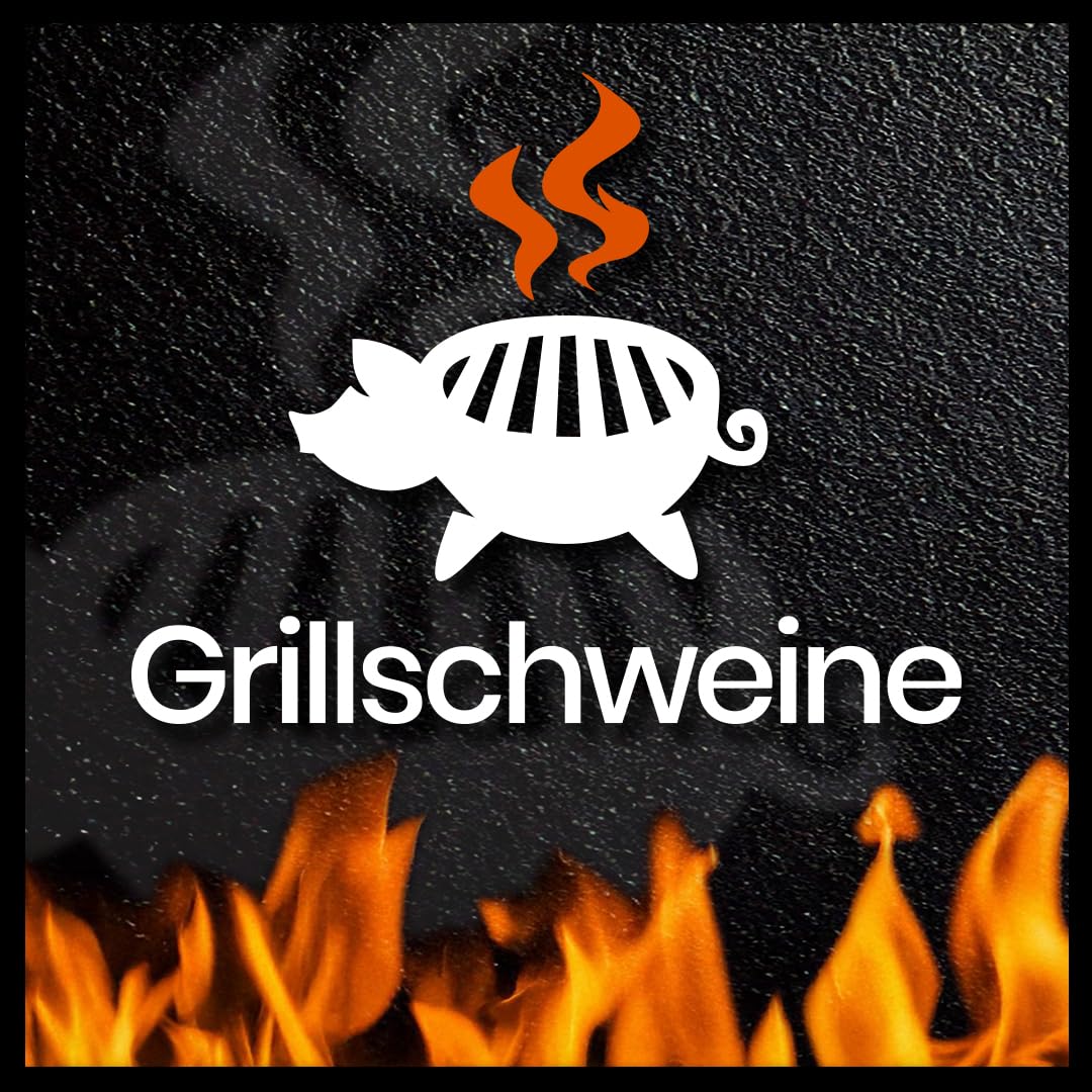 Grillschweine Dutch Oven Emailliert (3,8L) | Feuertopf rot | BBQ 7
