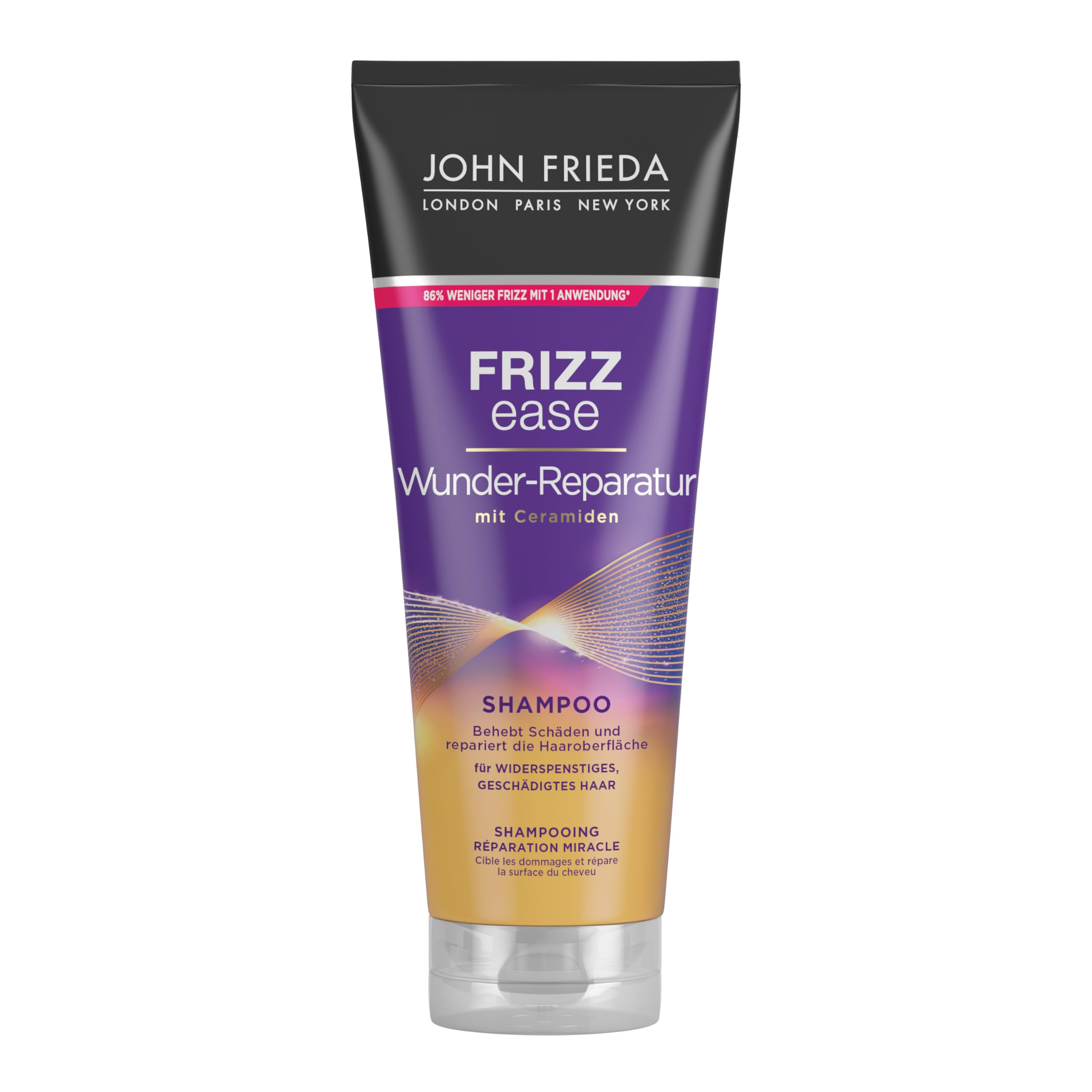 John Frieda - Frizz Ease Miracle Repair Shampoo with Ceramides - Instant Repair for Damaged Hair - 250 ml