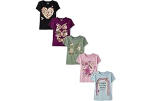 The Children's Place Girls' Trends Icons Short Sleeve Graphic T-shirts (5-Pack)