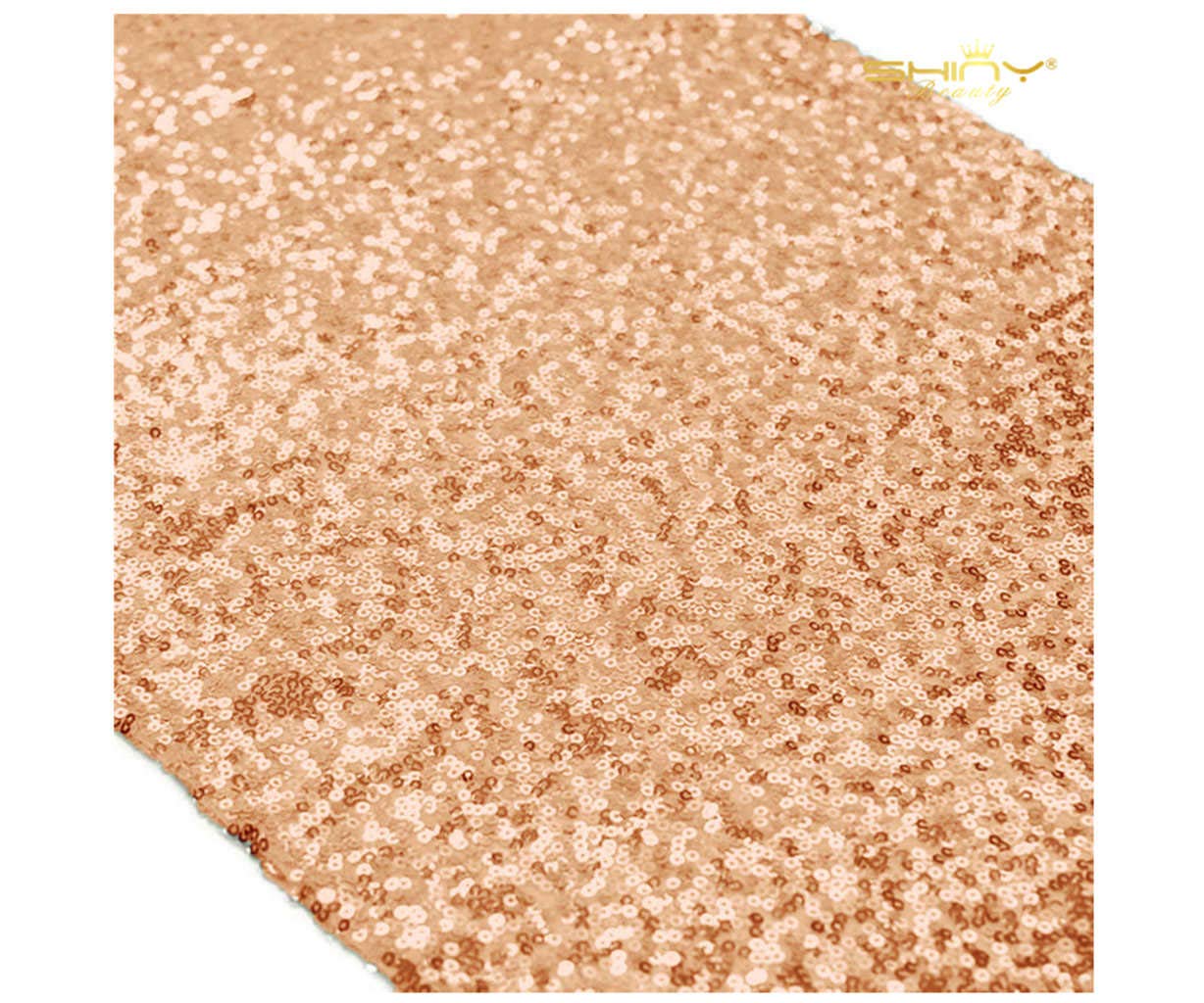Best shinybeauty blush sequin table runner gold