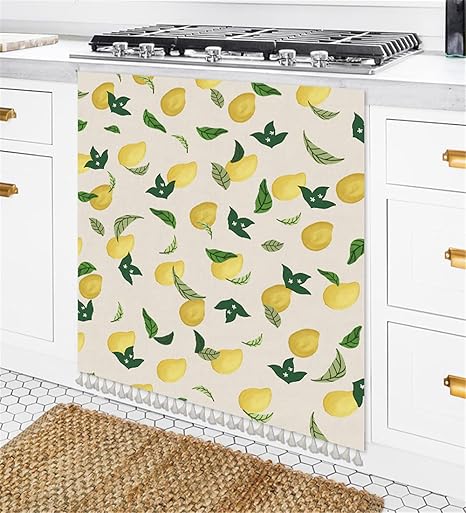 Amazon ケヤカ Keyaka 小窓カーテン 戸棚 トイレ キッチン 暖簾 マジックテープ のれん 小窓 棚飾り 間仕切り カフェカーテン 目隠し 半遮光 北欧 果物柄 フリンジ リビング 玄関 部屋 洗面所 台所 収納棚 和風 飲食店 おしゃれ のれん オンライン通販