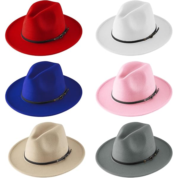 4747 4 Pcs Classic Western Cowboy Hat Men Felt Wide Brim Cowgirl Hats Women KisSealed 4 Pcs Classic Brown Cowboy Hat,Retro Western Hat  main image 3