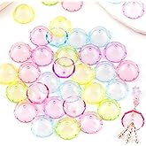 CTEAKOP 50 Pcs Large Trumpet Flower Beads for Jewelry Making, Aesthetic Bead Caps, Cute Bell Charms, Acrylic Floral Beads for Crafts, Bracelets (5 Colors, 13x22mm)