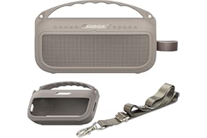 XEGIMOR Silicone Cover Case Compatible with Bose SoundLink Flex Portable Bluetooth Speaker 2nd/1st Gen, Soft Skin Sleeve for Bose SoundLink Flex Speaker Cover Accessories (Sandstone Case)