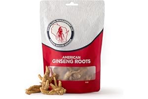 DAIRYLAND MANAGEMENT LLC Dairyland American Ginseng Roots 西洋参 - 4 oz Pack of Wisconsin Ginseng Root - Authentic American Ginseng - Non-GMO, Gluten Free Whole Ginseng - Use This Herbal Supplement in Soup, Tea, Congee