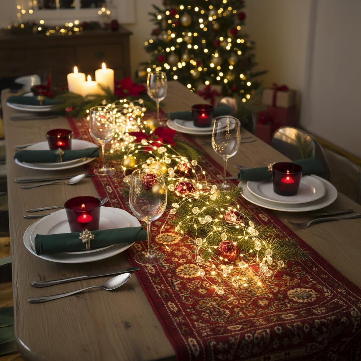 480 LED Bundle of Light Strings : 24x 20 LED Strings, Diamonds' on Silver Wire, 200cm : 6392-190