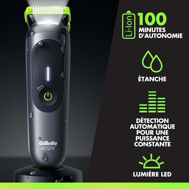 Labs Body + Intimate Tondeuse Homme i7, 8 Accessoires, Noire