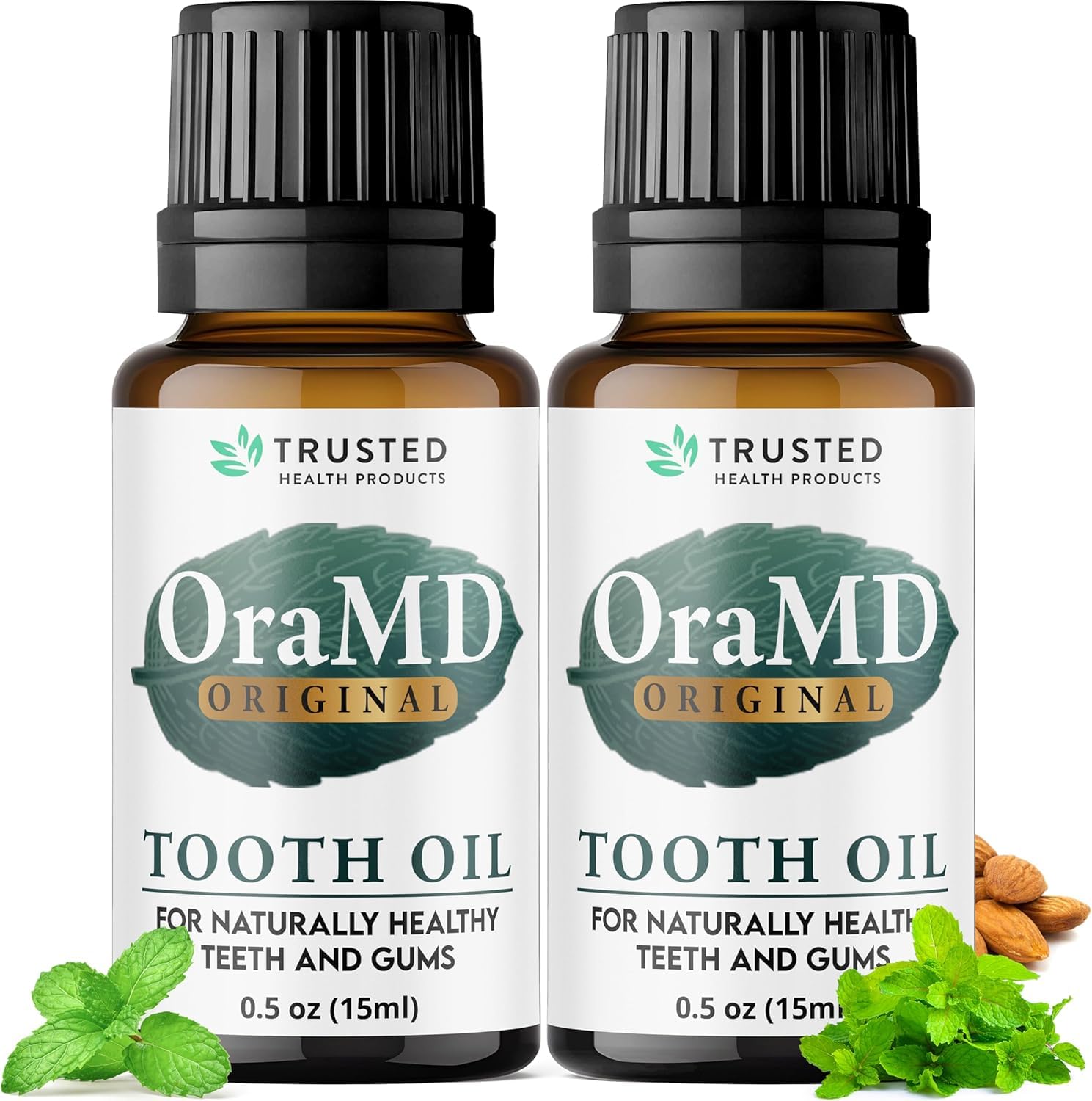 OraMD 4-in-1 Original Strength Tooth Oil- Clinically Tested Gum Disease Treatment for Adults, Gingivitis Treatment and Sensitive Teeth and Gums - All-Natural Solution (2-Pack)