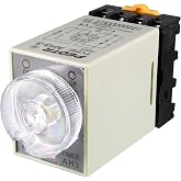 uxcell AC 110V 8P 0-60 Minutes Range Adjustable Delay Timer Time Relay AH3-3 + Base