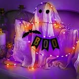 Jsdoin Halloween Fairy Lights 2 Pack 50 LEDs Copper Wire Orange Purple 5M view 4