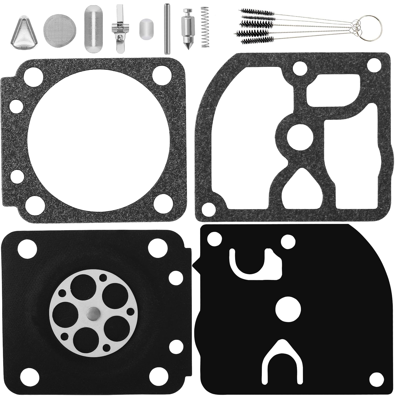 QAZAKY RB-85 Carburetor Rebuild Kit Compatible with Zama RB-40 BR106 BT106 FC75 FH75 FS36 FS40 FS44 FS45 FS75 FS80 FS85 FS106 FS108 FS120 FS200 FS250 FS300 FS350 FS400 FS450 HL75 HT75 4134-007-1060