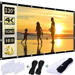 AAJK 120 inch Projector Screen, Foldable Projection