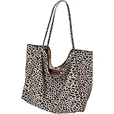MakeMeChic Women's Y2K Leopard Tote Bags Going Out Cheetah Large Oversize Shoulder Bag