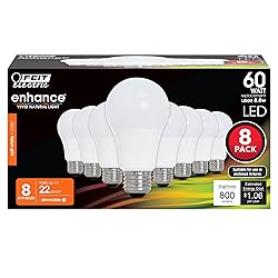 Feit Electric A19 LED Light Bulbs, 60W