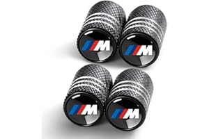 YUIQIEUY Tire Valve Stem Caps for BMW M 3 5 7 X1 X3 M3 M5 X1 X5 X6 Series Metal Car Wheel Air caps Auto Valve Stem Caps Accessories 4 Pcs Black