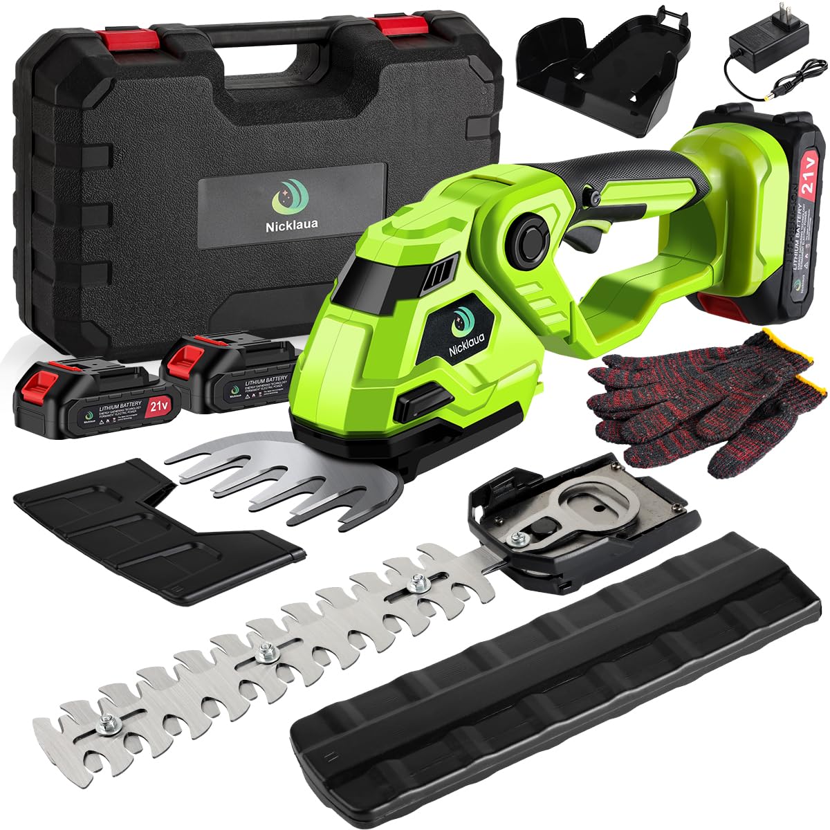 Photo 1 of ***MISSING PARTS***
Cordless Hedge Trimmer?2-in-1 Hedge Trimmer?Cordless Grass Shear & Shrubbery Trimmer with Dual-Action Blade Cutting Capacity,Hedge Shear with 2 PCS Rechargeable Battery and Charger for Garden,Lawn