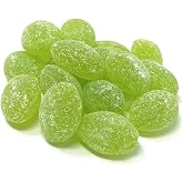 YANKEETRADERS Green Apple Hard Sanded Candy Drops, 40 Oz. Bulk Bag