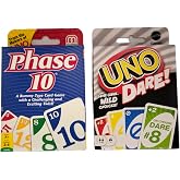Mattel Uno Dare and Phase 10 Set of 2 Games