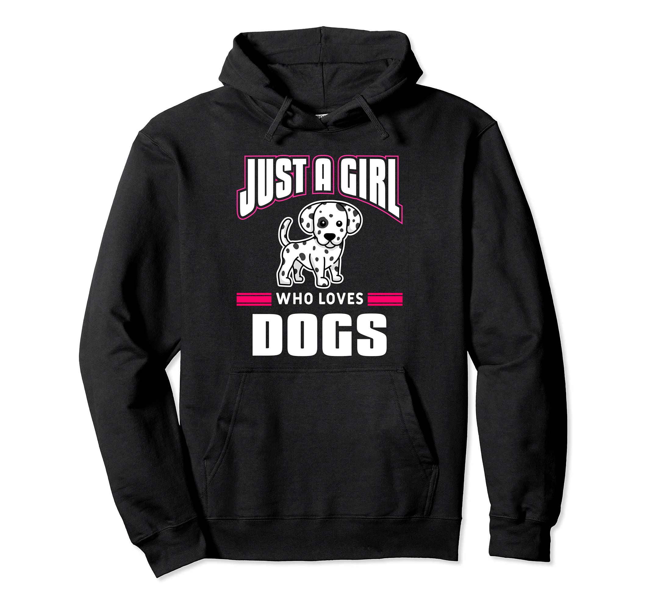 Just A Girl Who Loves Dogs Funny Dog Lover Pet Fur Parent Pullover Hoodie