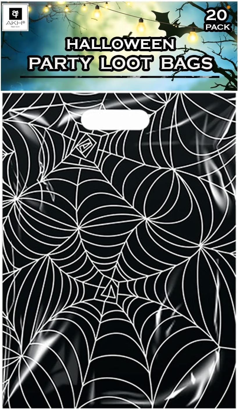 AKH® Halloween Party Loot Bags | Trick or Treat Bags Bag with Handles Party Favors (Pack of 20)