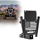 Heavy Duty Dual Hitch Flag Holder with 2'' Trailer Receiver, Trailer Hitch Flag Pole Holder, Universal Hitch Flag Pole Holder Kit with Cars, Trucks, SUV, Pickups, Campers & Trailers