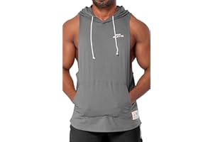 Project Titan Men's Icon Cut Off Workout Hoodies Gym Muscle Tank Shirts Sleeveless Training Hoodies