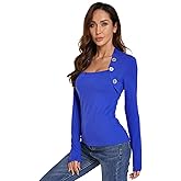 AmélieBoutik Women Bolero Style Button Embellished Long Sleeve Blouse