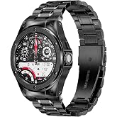 SUPLINK Stainless Steel Case and Bands Compatible with Google Pixel Watch 1/2/ 3 Band 41mm Men, Metal Strap Protective Bumper for Pixel Watch 3 45mm Band