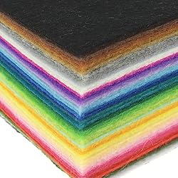 42pcs Felt Fabric Sheet 4"x4" Assorted Color DIY