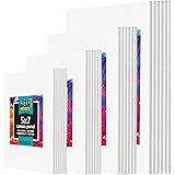 KEFF Canvases for Painting - 24 Pack Blank Canvas Panels Set Boards for Acrylic, Oil, Tempera & Watercolor Paint - 100% Cotto