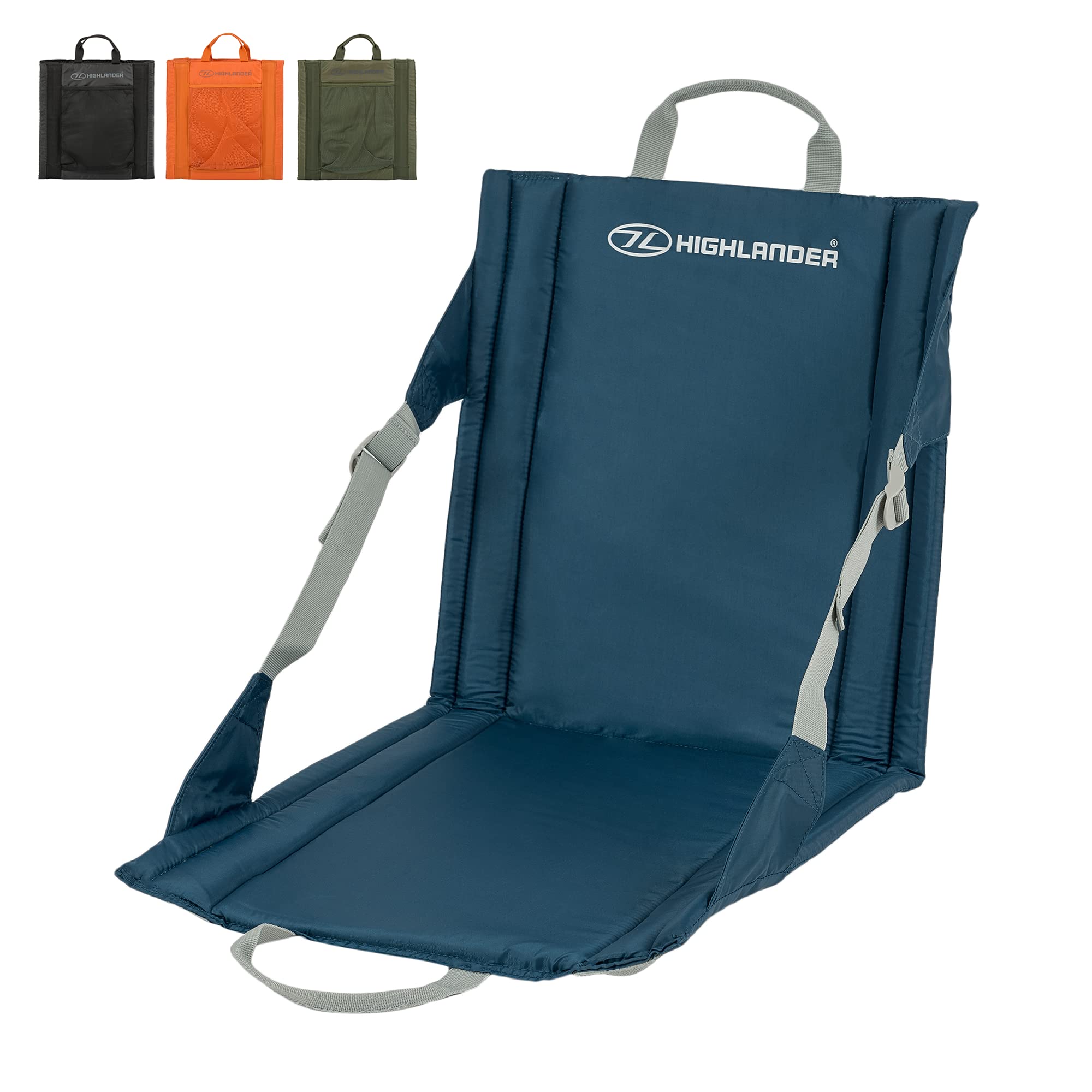 Highlander Outdoor Sit Mat - Portable Seat With Back Support - Lightweight for Picnic, Stadium, Beach, or Festival Use
