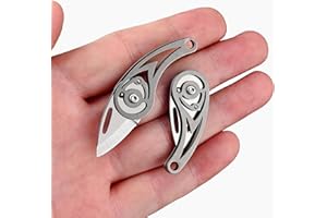 Small Pocket Knife, Titanium Keychain Knife, Stocking Stuffers, Little Box Cutter, EDC Utility Knife, Cool Keychain Gift for 