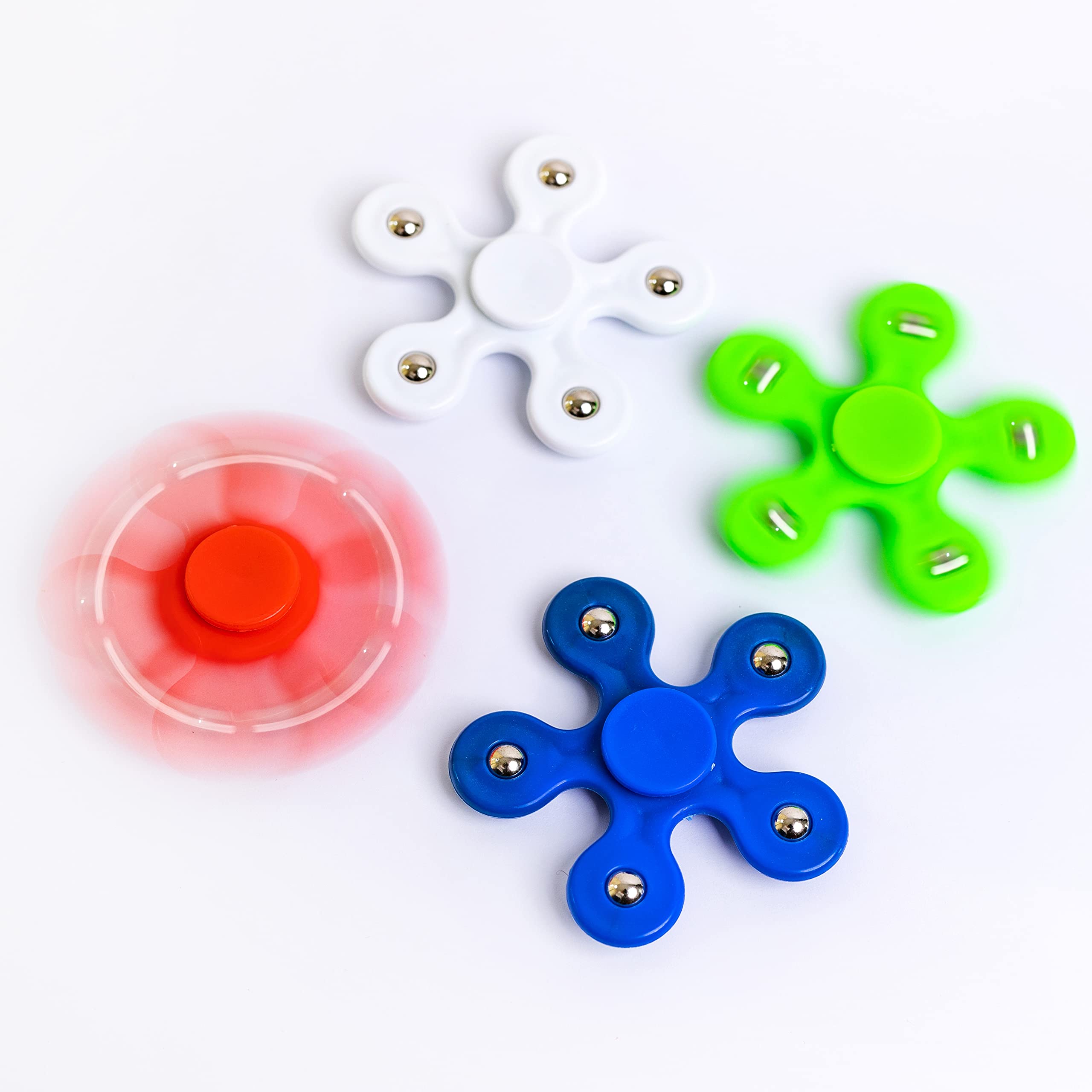 Toyseum 12 x Fidget Spinners for Kids, Party Bag Filler Toys for Children, Mini Sensory Favours are Ideal for Boys & Girls School Prizes, ADHD, Anxiety and Stress Relief for Adults, Pack of 12
