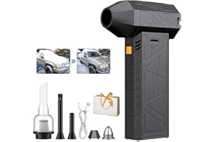 CETZORK Mini Turbo Snow Blower, Portable Car Snow Blower with 3 Adjustable, Hand Held 1500w Tthermal Blower for Snow for Drying, Snow Removal, Cleaning (C)