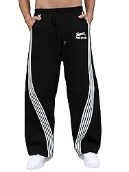 GORGLITTER Men's Baggy Wide Leg Sweatpants Y2K
