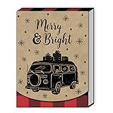 Punch Studio Plaid Camping Christmas Pocket Notepad