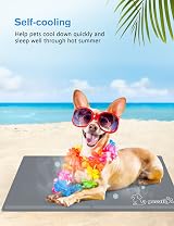 Pecute Dog Cooling Mat XS 40x30cm Self Cooling Gel Pad Grey for Pets view 6