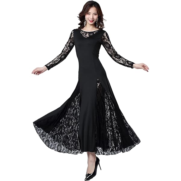 Amazon.com: ZX Ballroom Dance Dresses for Women Fringed Lace