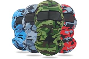 Ezovino 4 Pack Balaclava Ski Face Mask for Men Women,Cooling Neck Gaiter Full Head Mask Face Cover